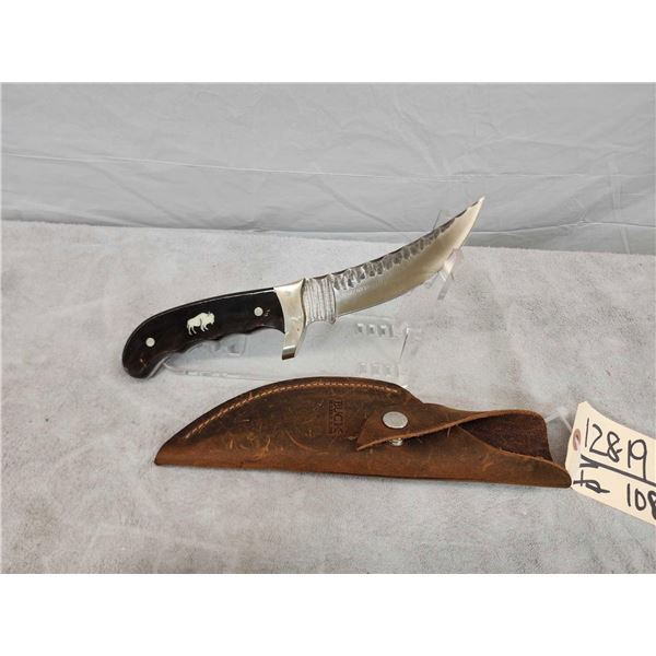 Buck Custom Fixed Blade Knife With Sheath