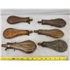 Image 1 : Collection Of 6 Antique Powder Flasks