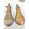 Image 4 : Collection Of 6 Antique Powder Flasks