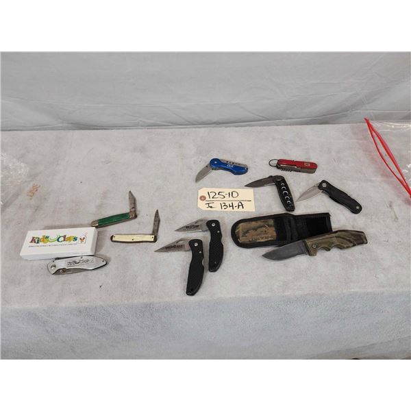 Collection Of 10 Folding Knives