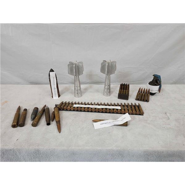 Collection Of Vintage Military Ammunition & Artifacts