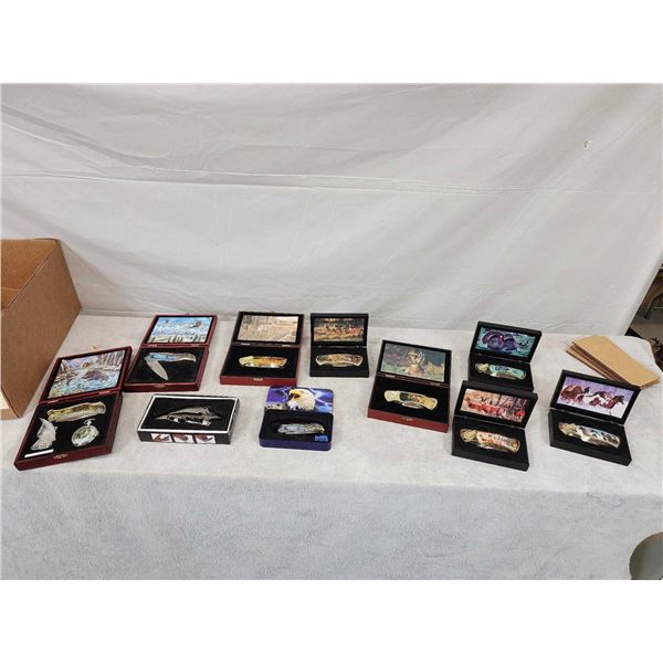 Collection Of 10 Wildlife Theme Folding Knives