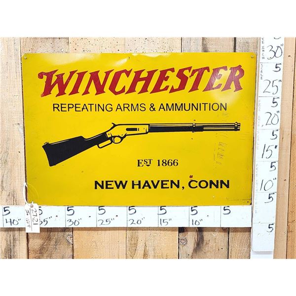 Winchester Tin Advertising Sign