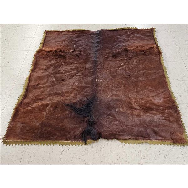 Circa 1800s Horse Hide Buggy Blanket Mfg Des Moines Iowa