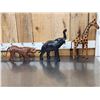 Image 2 : 3 Leather African Animal Sculptures