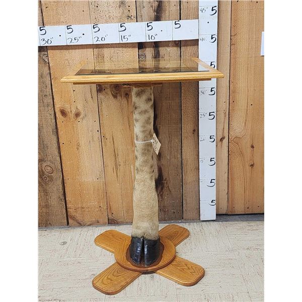 Giraffe Leg Pub Height Table Taxidermy