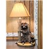 Image 1 : Raccoon Lamp Full Body Taxidermy Mount