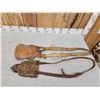 Image 7 : 2 Vintage Black Powder Leather Possibles Bags