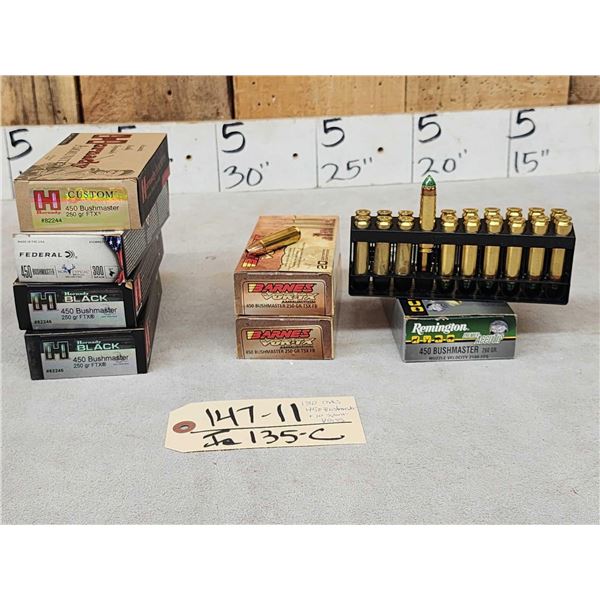 130 Rounds Of 450 Bushmaster Ammunition