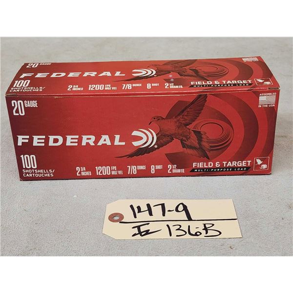 100 Rounds Of 20ga Ammunition