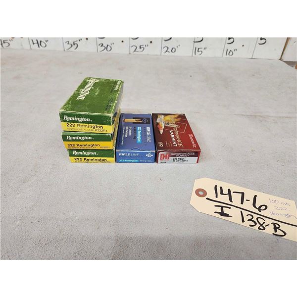 100 Rounds Of .222 Remington Ammunition