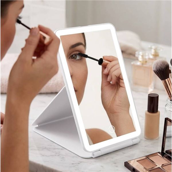 Folding LED Makeup Mirror with Battery