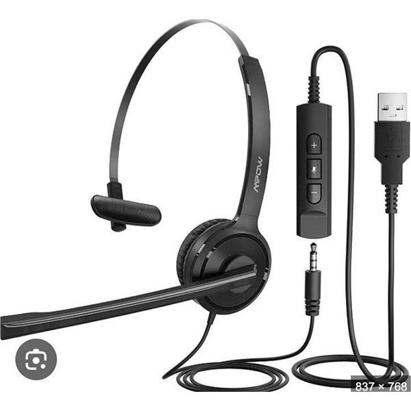 Mpow Wired USB Headset Model BH323A
