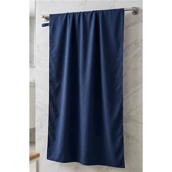 Amazon Basics Microfiber Towel, Blue, 70.9 in x 35.4"