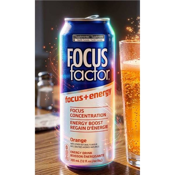 Focus Factor Focus + Energy Drink 12 x 355mL