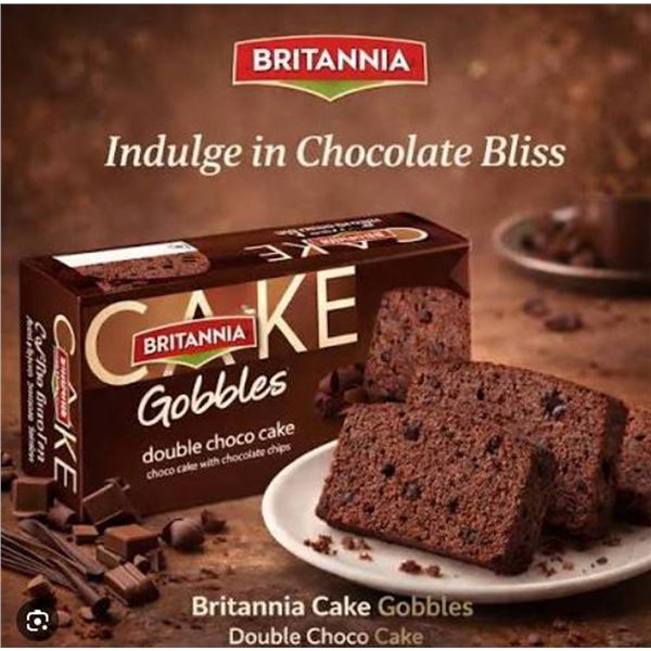 Britannia Cake Gobbles Double Choco Cake Lot 6 x 250g