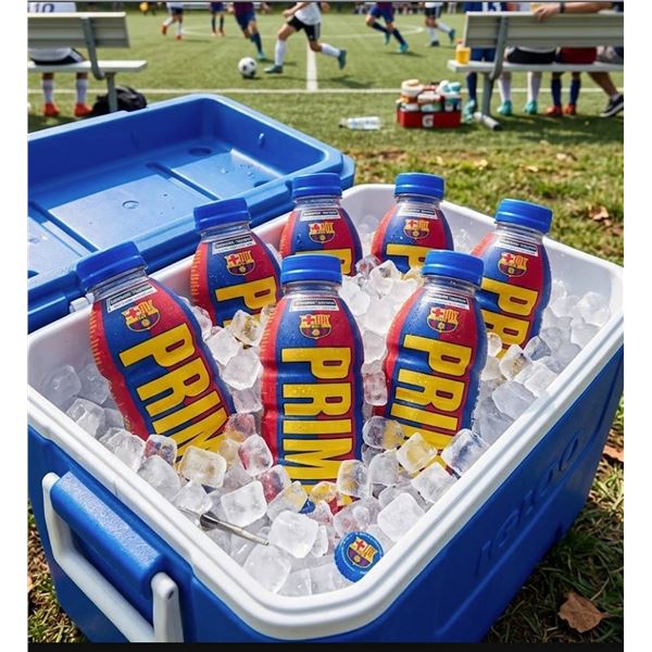 Lot of 7 PRIME FC Barcelona Hydration Drinks