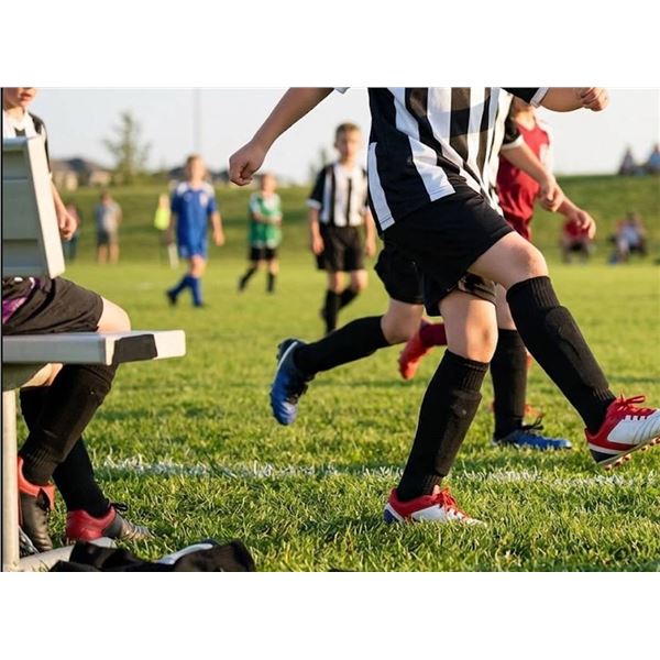 6 Pairs Kids Soccer Socks Black (7-10Y)