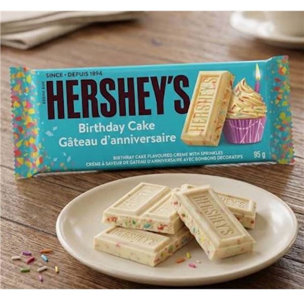 Lot of 14 - Hershey's Birthday Cake Case, 95g Bars