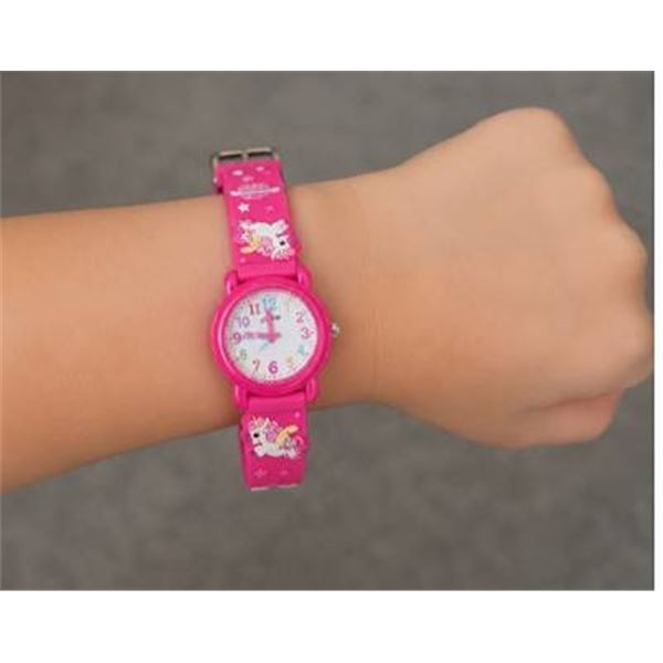 Toddler Kids 3D Unicorn Watch Rose Red