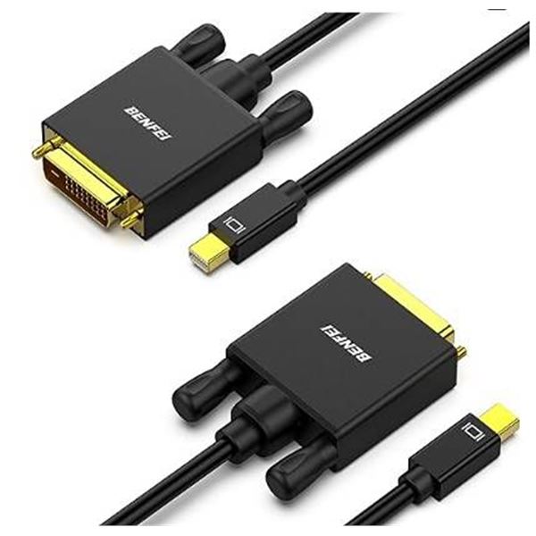 2-Pack BENFEI Mini DP to DVI Cables, 1080p