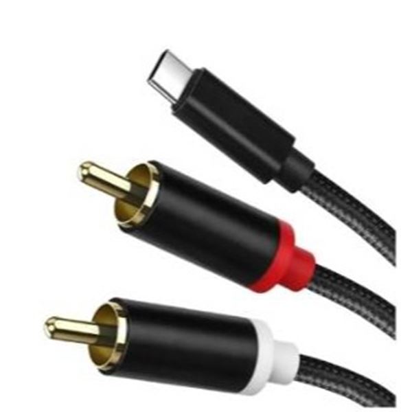 USB C to RCA Audio Adapter Cables, 15FT, 2pcs