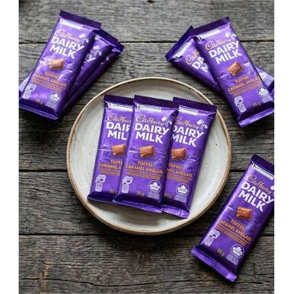 Cadbury Dairy Milk Toffee Caramel Bars, 9x90g
