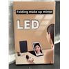 Image 2 : Folding LED Makeup Mirror with Battery **White**