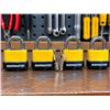 Image 1 : ShopMaster Weather Resistant Padlocks 4 Pack
