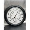 Image 2 : Black Indoor Outdoor Wall Thermometer