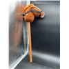 Image 2 : Horse Stick Toy Plush Soft Head Brown