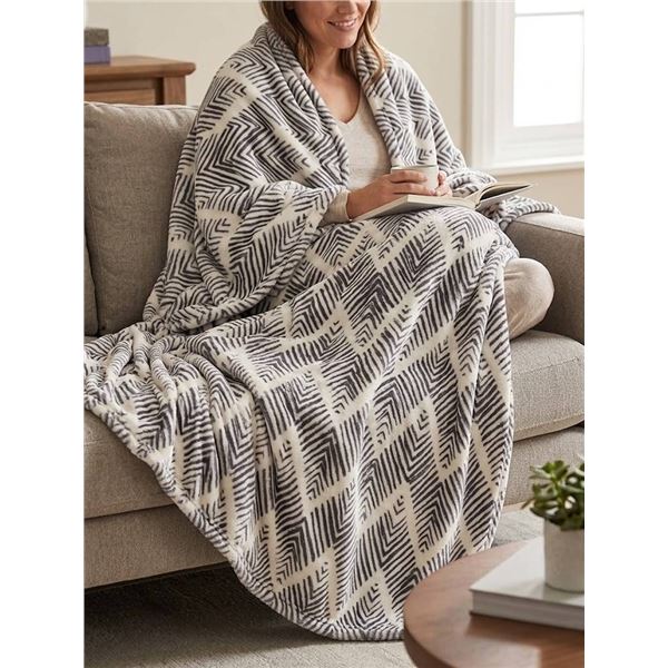 French Connection Plush Throw Blanket