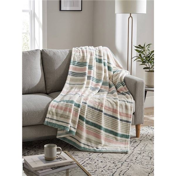 French Connection Plush Throw Blanket