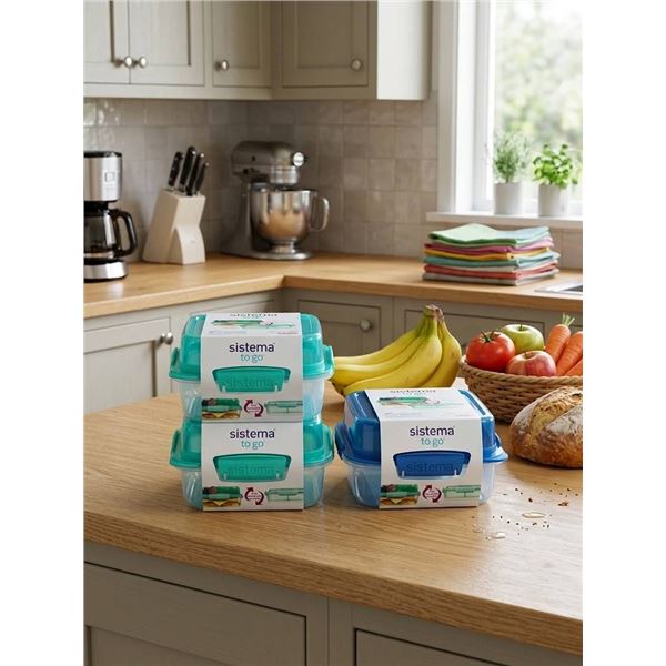 Sistema To Go LunchStack Square Containers, 4