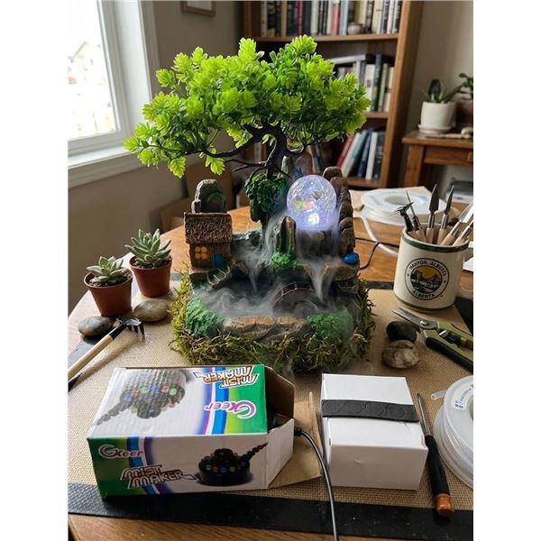 Tabletop Fountain Indoor Simulated Waterfall