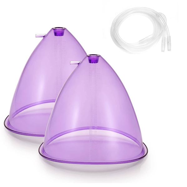 2 Purple Plastic Liquid Dispensers