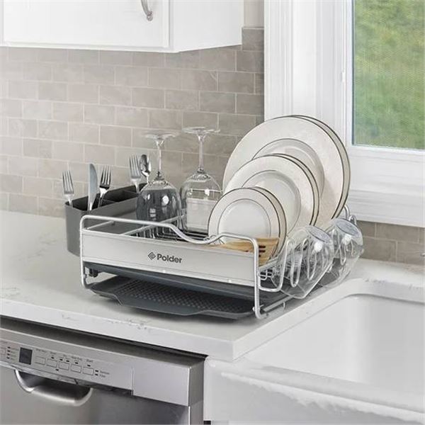 Polder 4-Piece Aluminum Dish Rack