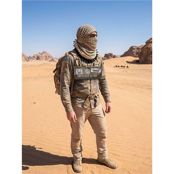 Rothco Shemagh Scarf 100% Cotton Black/Tan
