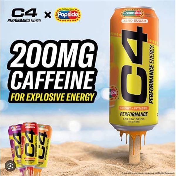C4 Energy Drink Creamsicle 12 x 473ml
