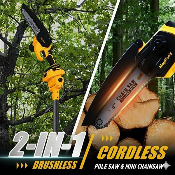 MaloTools 2-in-1 Cordless Mini Chainsaw Set