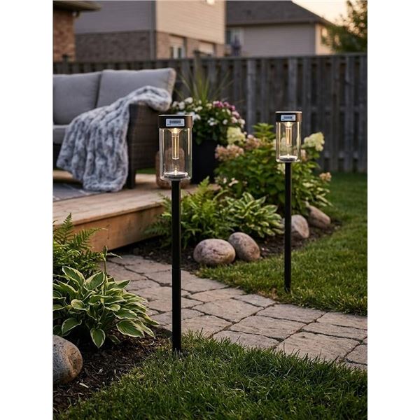 2 Black Metal Torch Lights