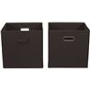 Image 1 : Amazon Basics Storage Bins Metallic Black 2pk