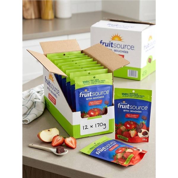 SunRype FruitSource Bites Apple Strawberry 12 x 170g
