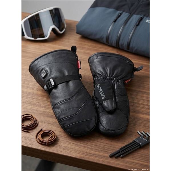 Karbon Ski Mittens Black S/P heated