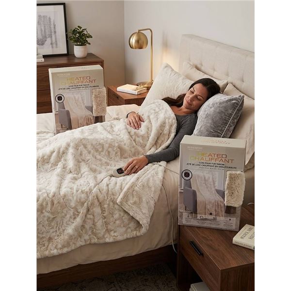 Berkshire Heated Chauffant Faux Fur Throw
