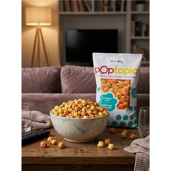 Poptopia Chicago Mix Gourmet Popcorn 24 x 165g