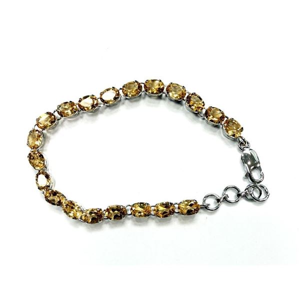 Sterling Silver Natural Citrine Bracelet, W/A $950.00. Citrine is the birthstone for November.