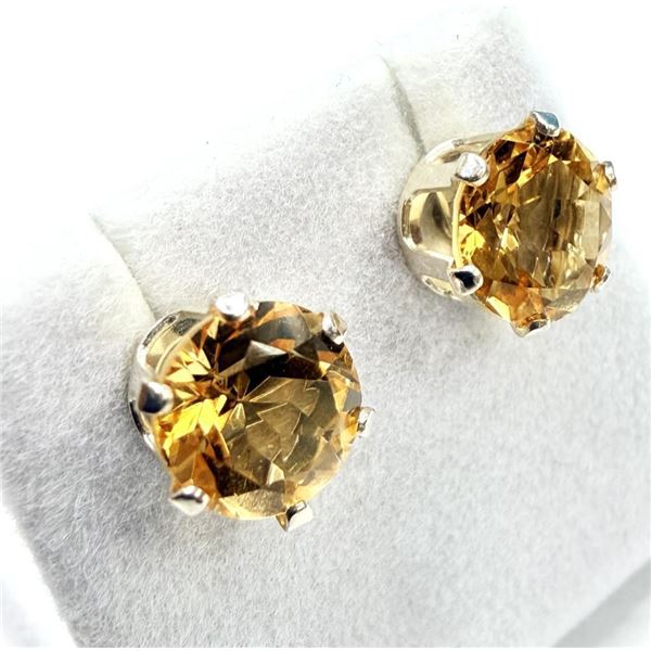 Sterling Silver Natural Citrine Earrings, W/A $550.00. Citrine is the birthstone for November.