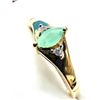 Image 1 : Gold Plated Sterling Silver Natural Emerald Ring, Size 9, W/A $550.00. Emerald is the birthstone for