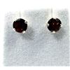 Image 2 : Sterling Silver Natural Garnet Earrings, W/A $430.00. Garnet is the birthstone for January.